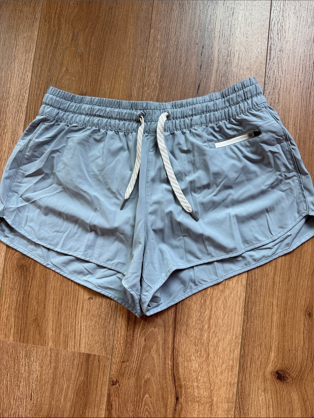 Vuori Sky Blue Women's Athletic Running Shorts